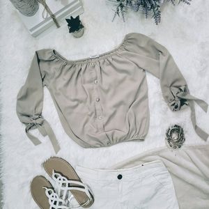 Trendy JS off the shoulder top